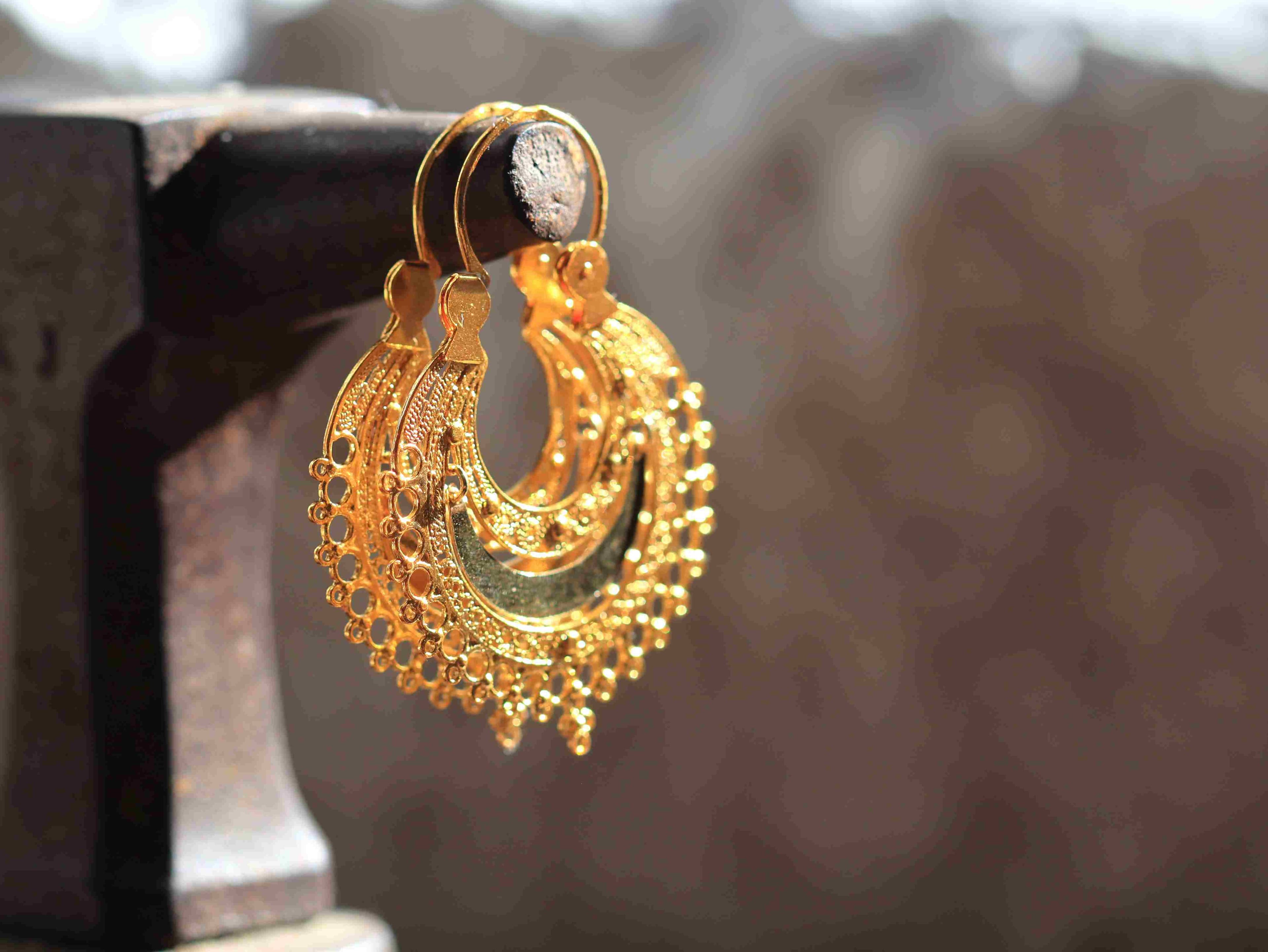 Brincos Bambolinas Pequenas em Ouro 19,25 Kt
