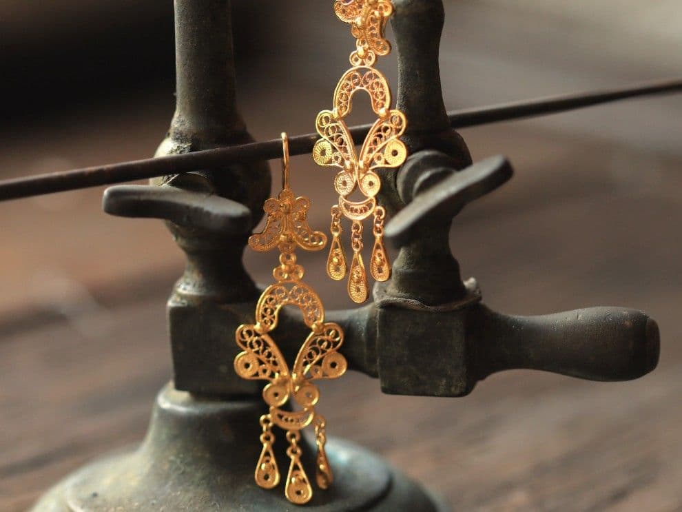 Brincos do Museu Médios em Ouro 19,25 Kt