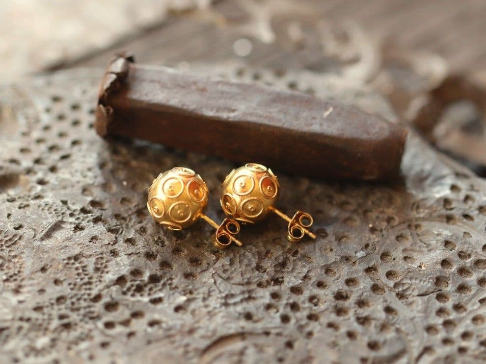 Brincos Olho de Perdiz Grandes em Ouro 19,25 Kt