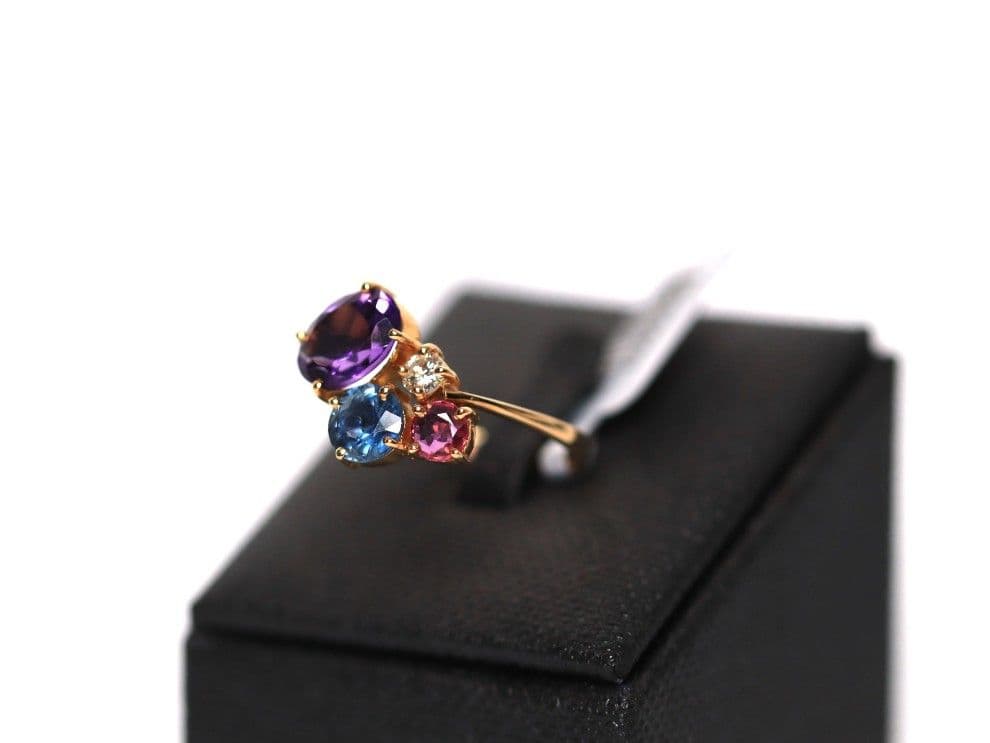 Anel 4 Pedras em Ouro 19,25 Kt